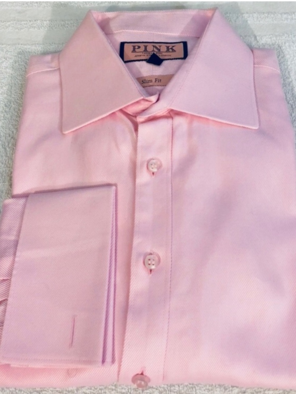 Thomas Pink Light Pink Men's Dress Shirt - Spread Collar